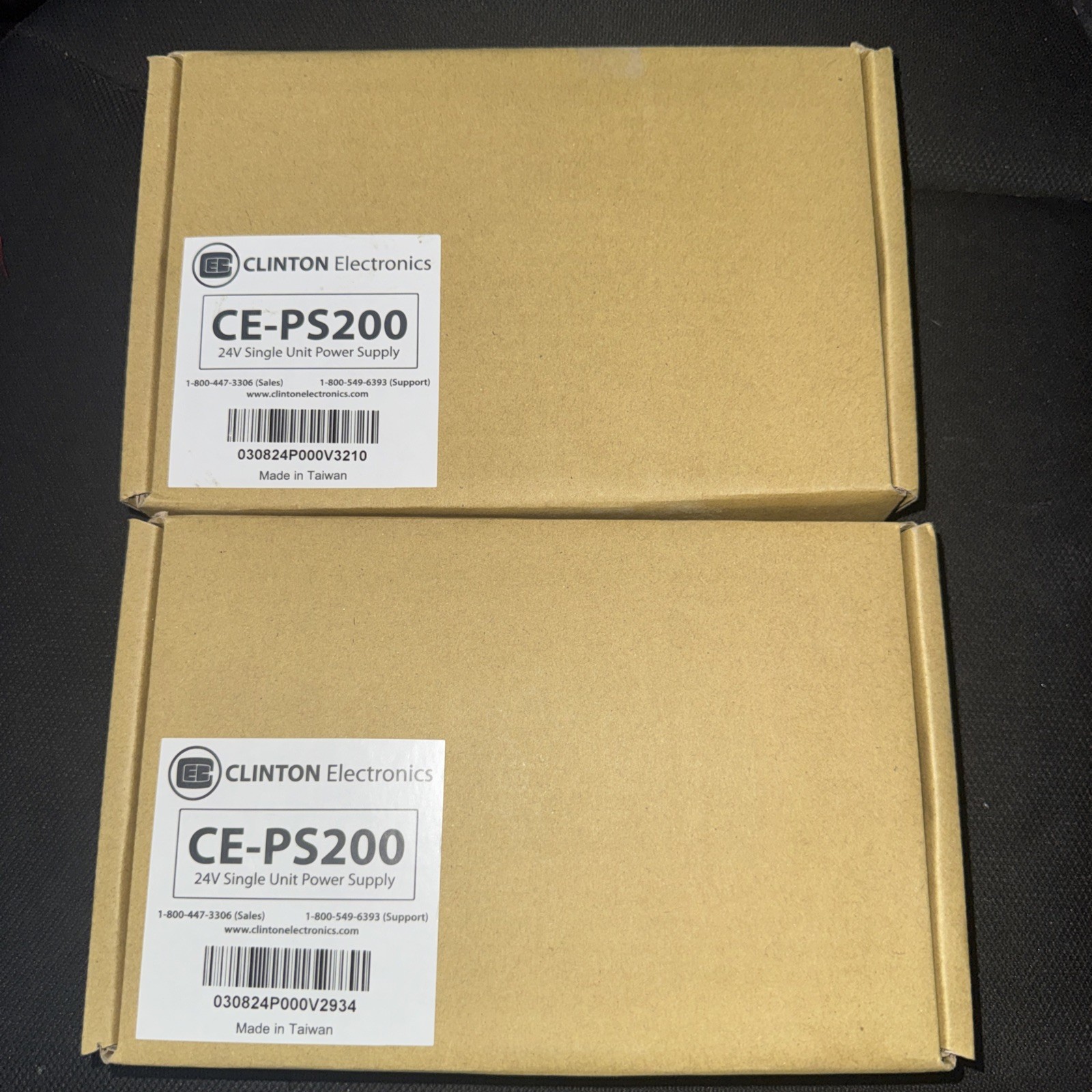 (Lot of 2) Clinton Electronics CE-PS200 Power Supply Adapter Kit 24V
