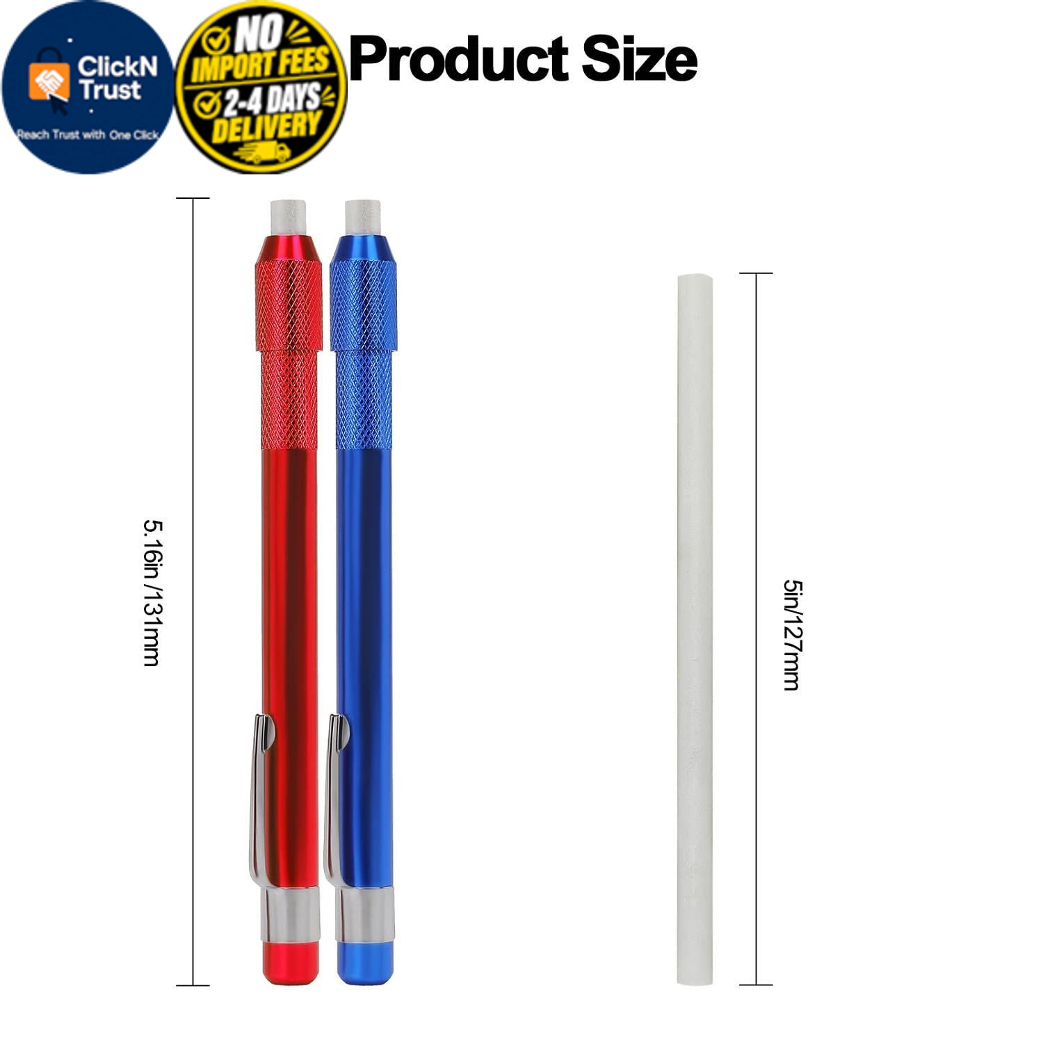 Gutimore Soapstone Holder Pack of 14, 2pcs Round Pencils with White