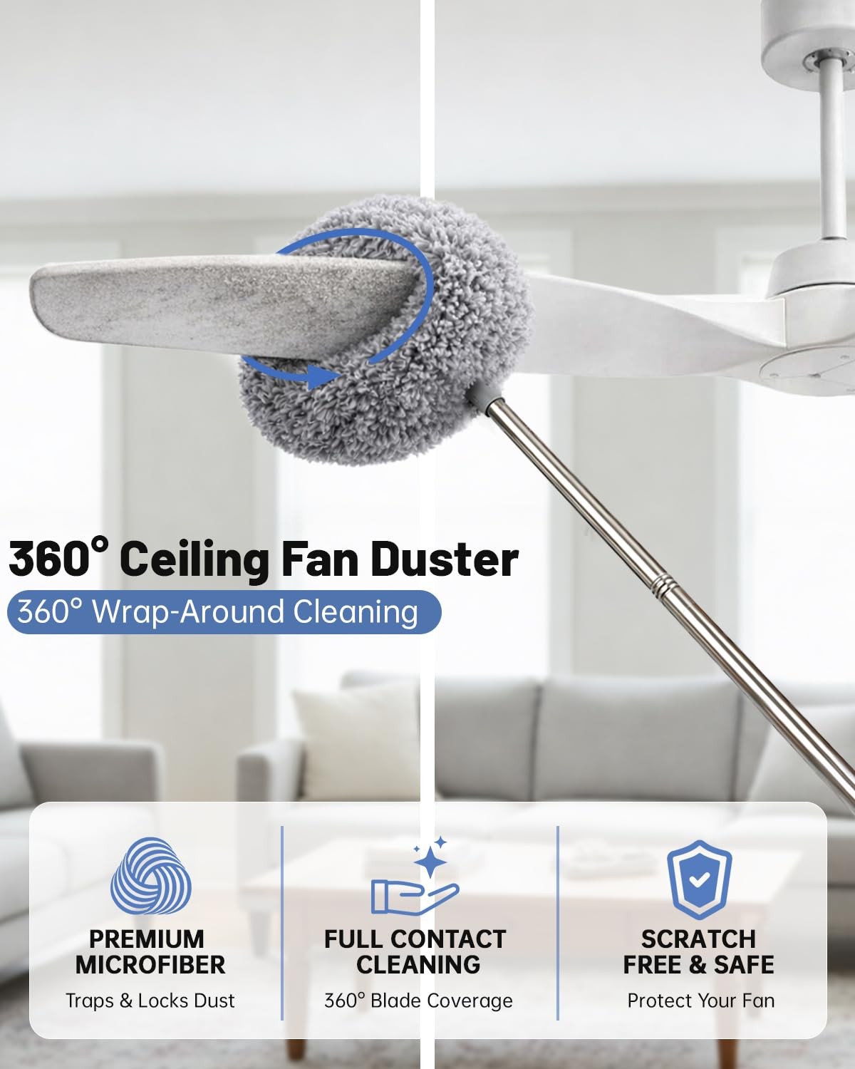 Oosofitt Practical 3 In 1 Dusters Kit For Cleaning Efficient Duster Extension