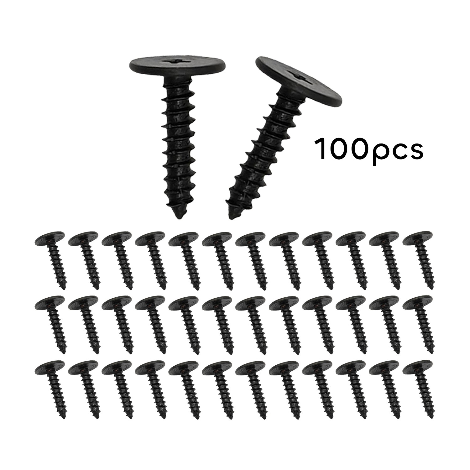New 100Pcs Flat Head Tapping Screw for Honda Clarity Electric 2017 2018 2019