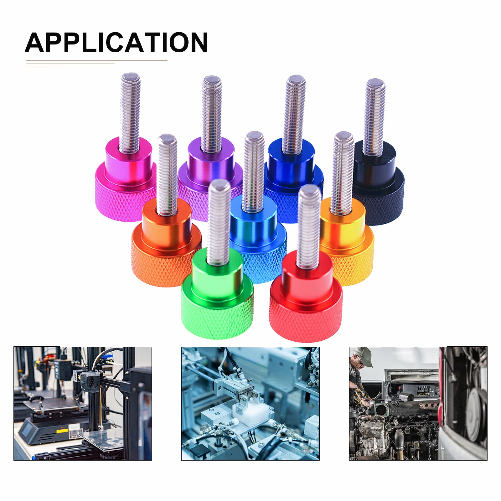 M8 Knurled Thumb Tighten Screws Hand Turn Grip Knob Bolts For Camera Tripod DIY