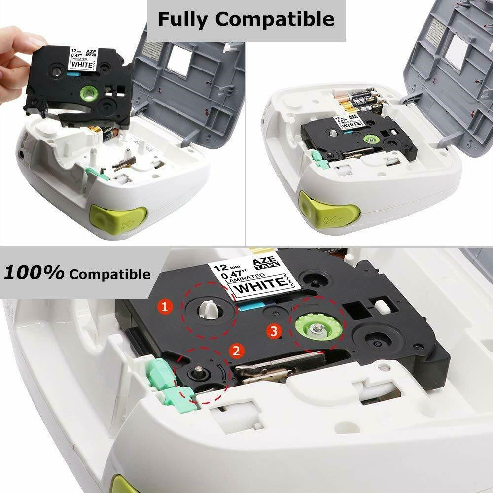 6PK TZe-231 TZe-335 Compatible Brother P-Touch Label Tape 12mm 0.47″ PT-D210