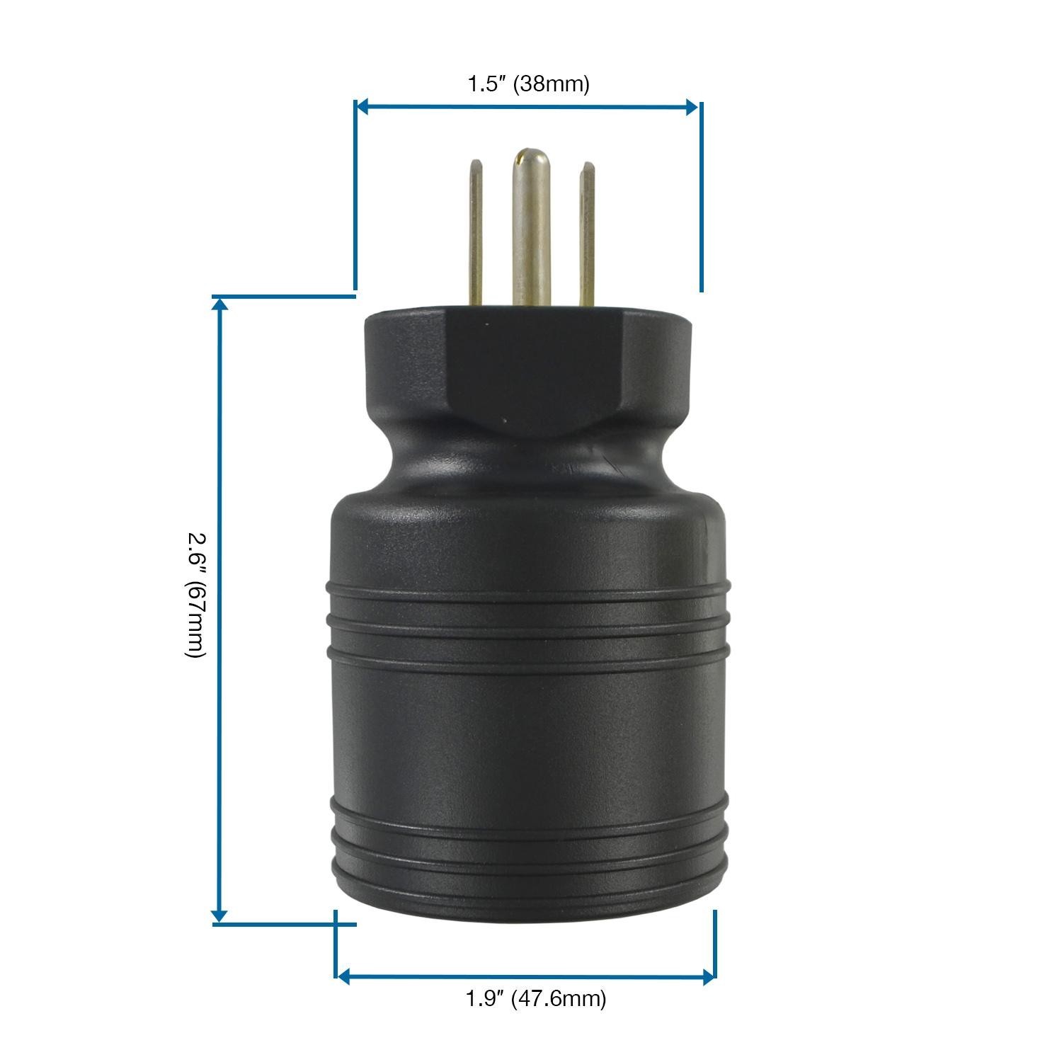 Conntek 30222-BK Plug Adapter NEMA 5-15P to L5-30R