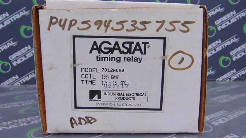 NEW Agastat 7012ACH2 Timing Relay Module 120V 1.5-15 Seconds