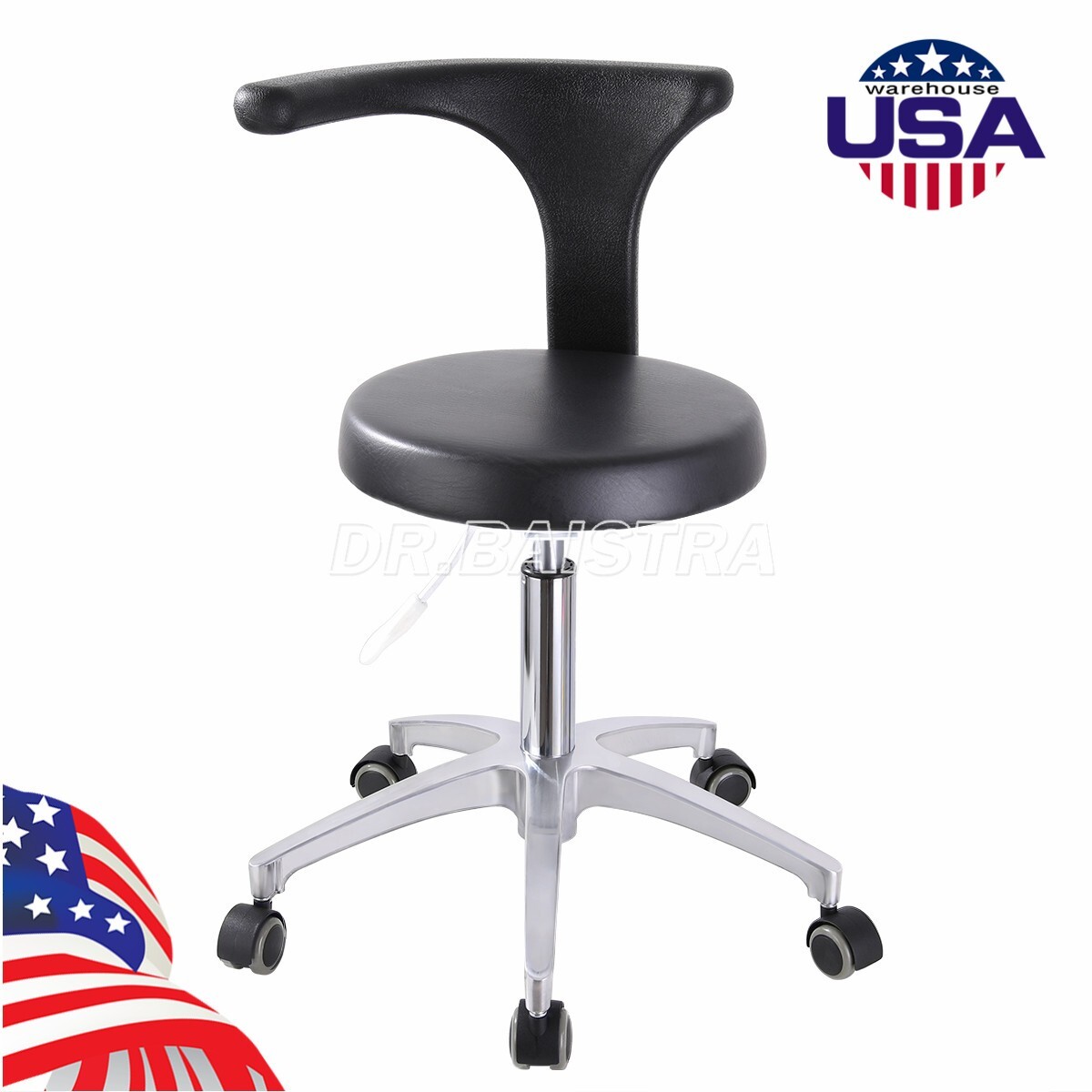 Silla móvil ajustable Dental dentista Doctor asistente taburepu cuero