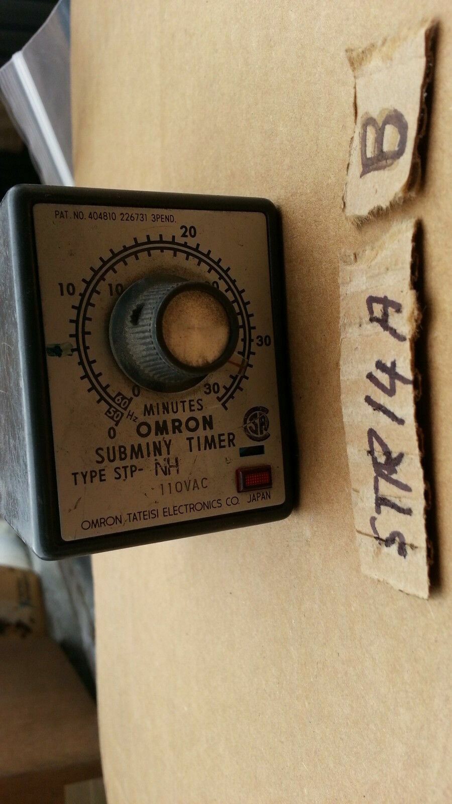 Omron STP-NH Subminiature Timer 0-30 Min 110VAC Industrial Control Automation
