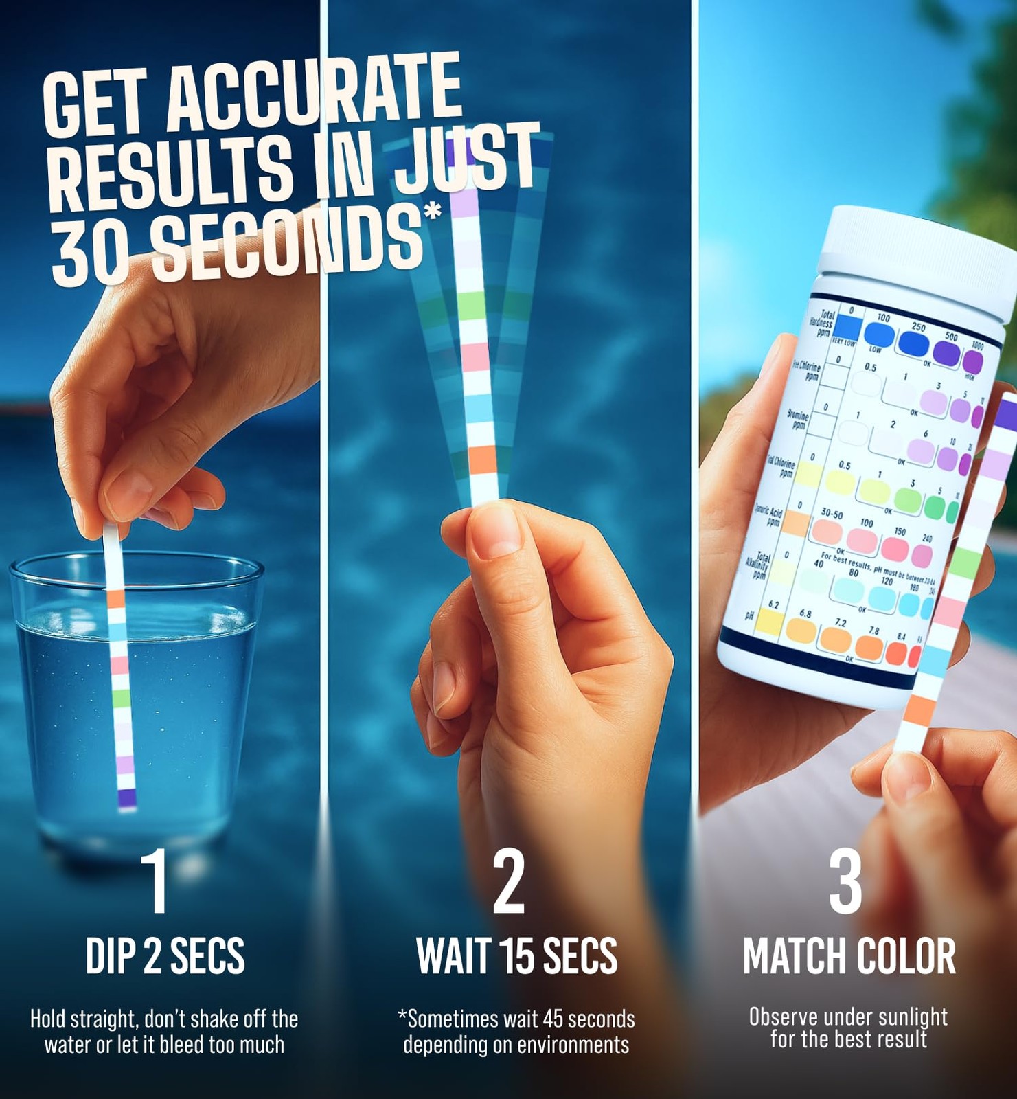 162 Pcs 7-Way Hot Tub, Spa & Pool Test Strips – Accurate Readings in 15 Seconds