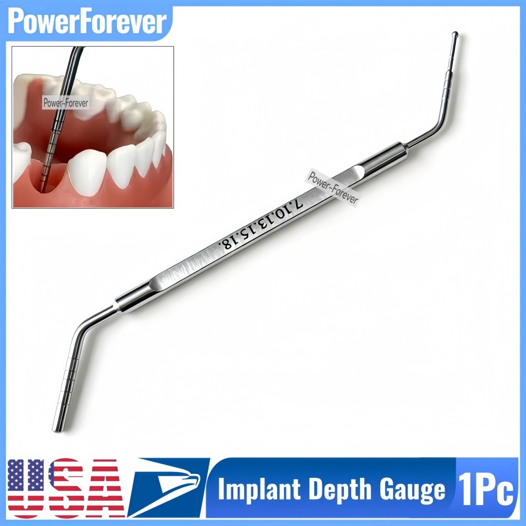 USA Dental Probe Tool Implant Depth Gauge Hole’s Depth Measuring Ruler Abutment