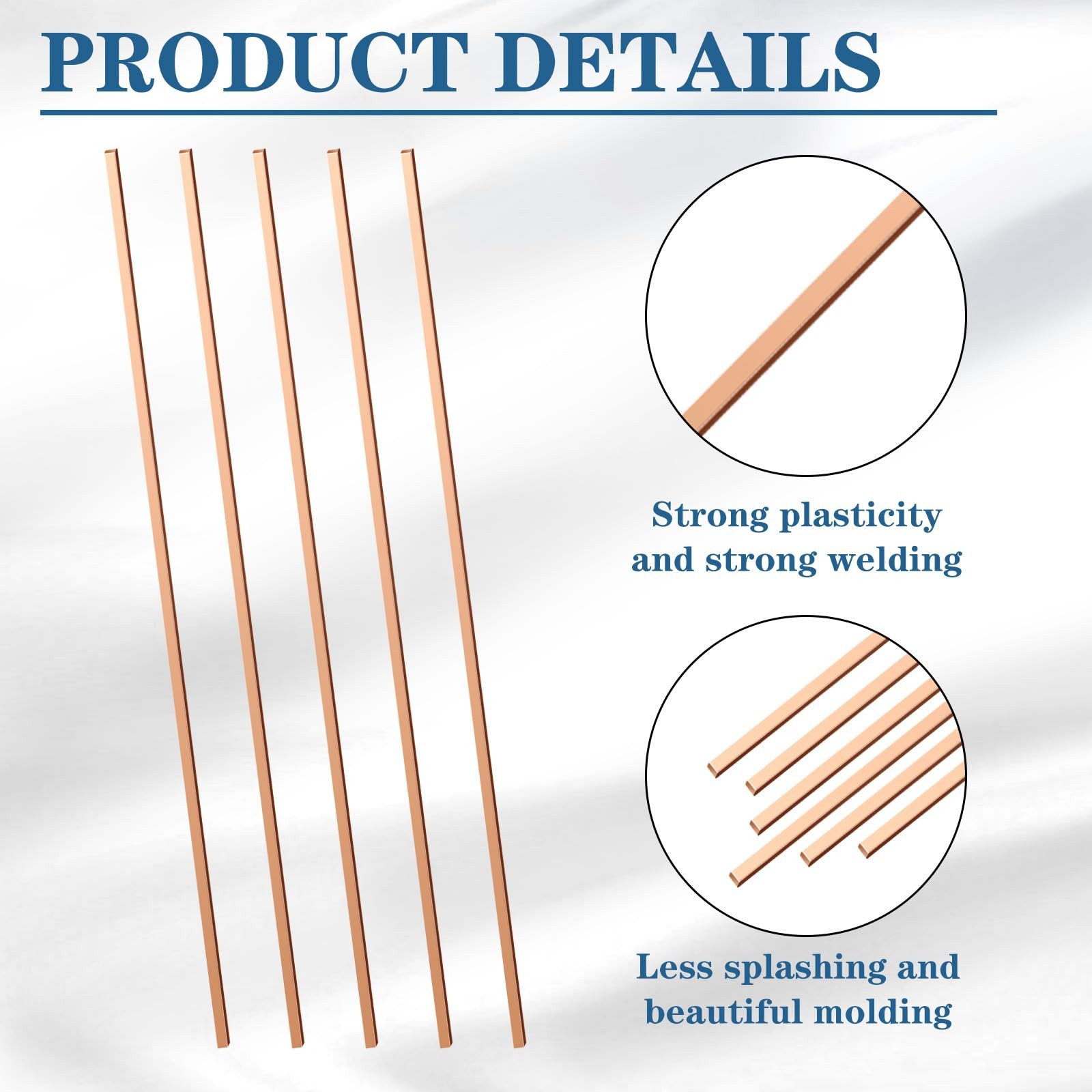 Tandefio 40 Sticks Brazing Rods AWS BCup-5 15% Silver As the Picture Shows