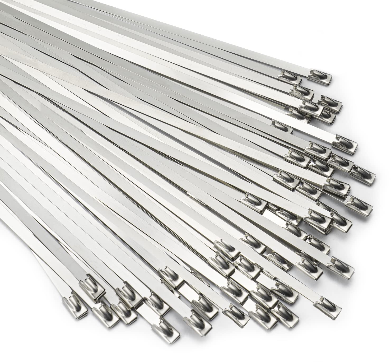 Metal Zip Ties 11.8 inch 100pcs 304 Stainless Steel Zip Ties Heavy Duty Multi…
