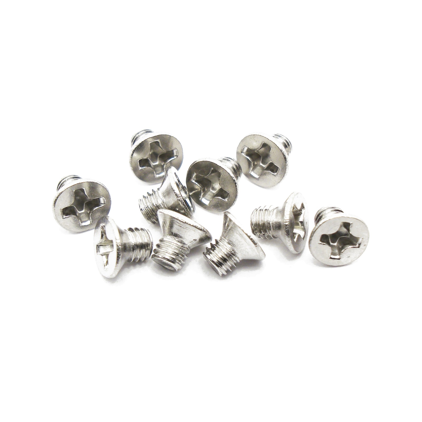 M3 x 4mm, Phillips Flat Head Screws, 304 18-8, Stainless Steel, Countersunk