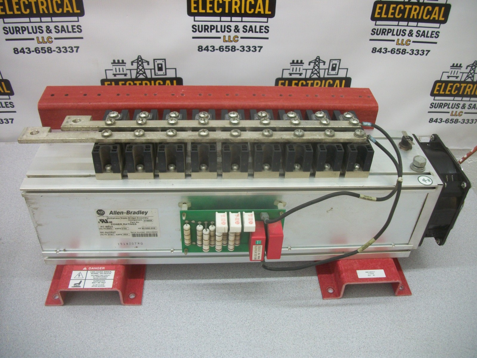 ALLEN-BRADLEY MULTIPHASE DIODE BRIDGE ASSEMBLY 375668 IN 600V 218A OUT 875V 490A