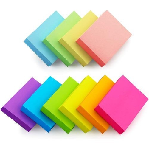 20 Pads Post It Notes 10 Colors 1.5 x 2 Inches Small Post It Notes 100 Sheets