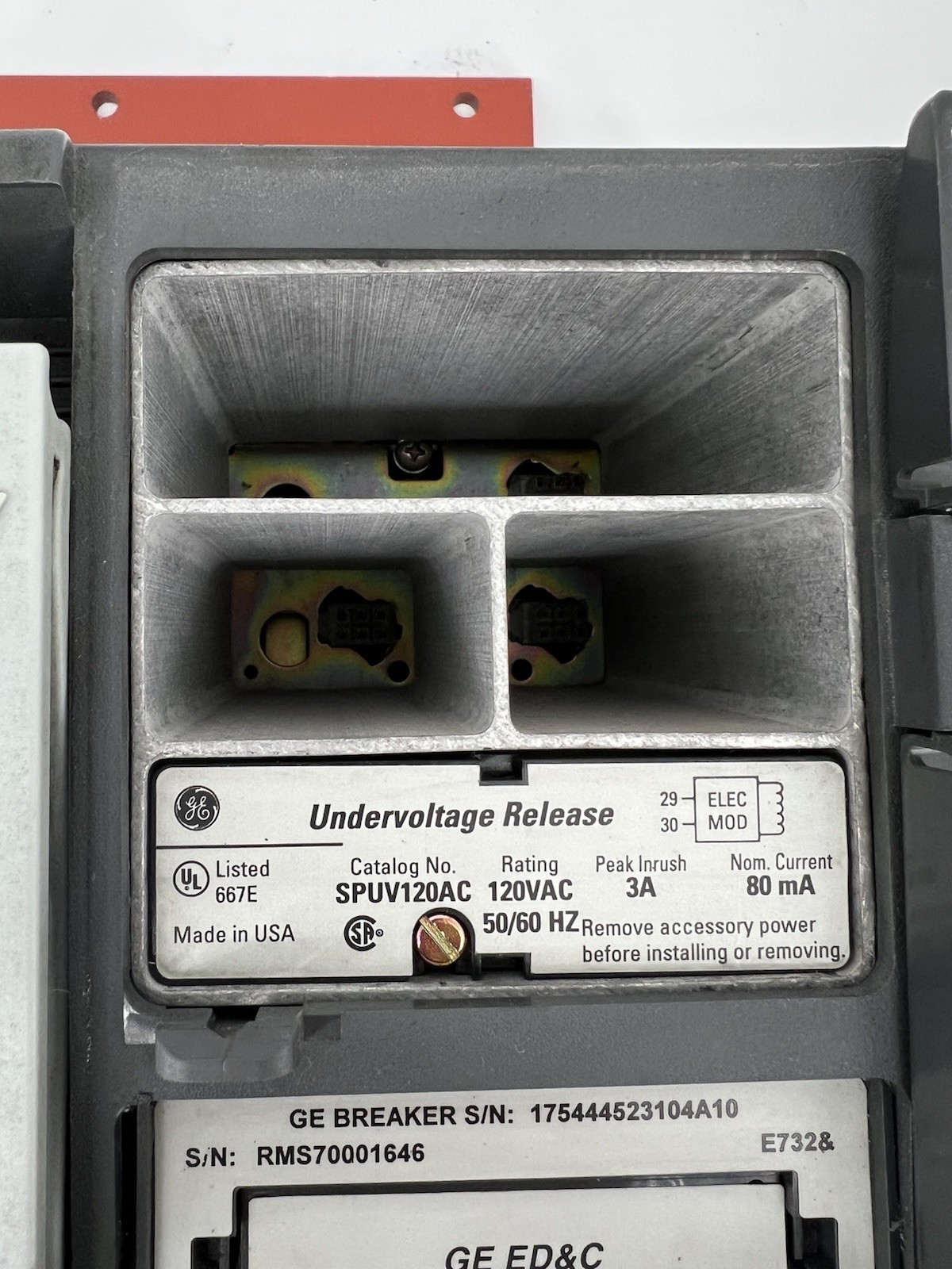 GE SHF20D220 Hi-Break Circuit Breaker, 2000A, 600V, 3P, 3Ø w/ SPUV120AC