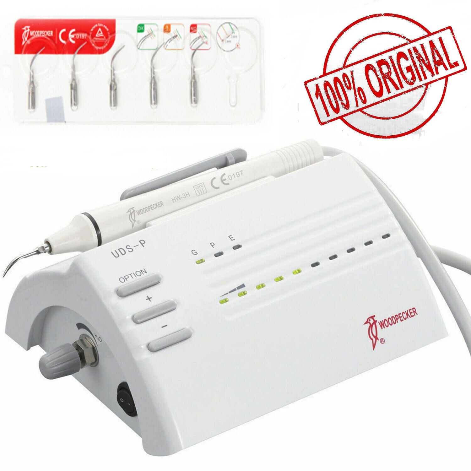 Dental Woodpecker UDS P piezo Automatic Frequency Ultrasonic Scaler with 6 Tip