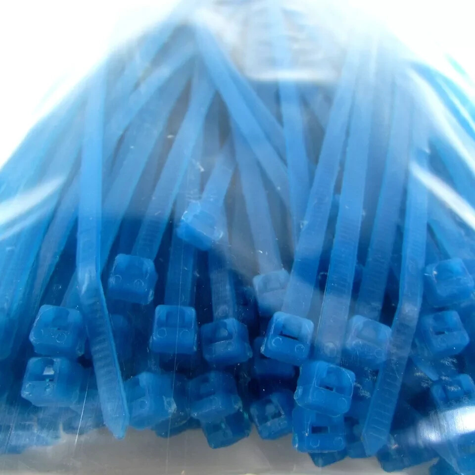 Bag of 100 Panduit Pan-Ty® PLT2S-M76 Cable Tie Aqua Tefzel High Heat 7.4 Inch L