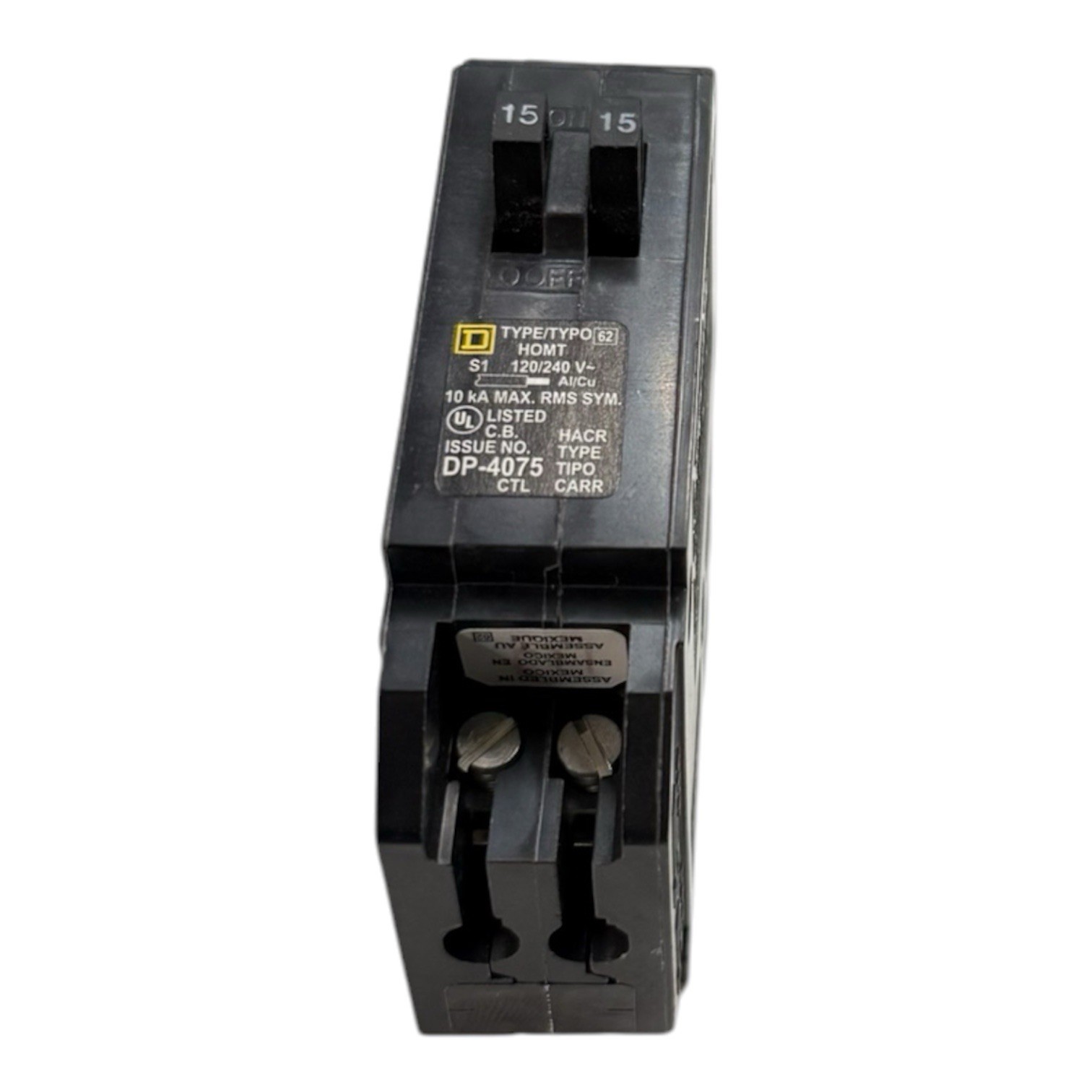 Square D Homeline 15A Twin 1PTandem Circuit Breaker HOMT1515 15/15 AMP New!!