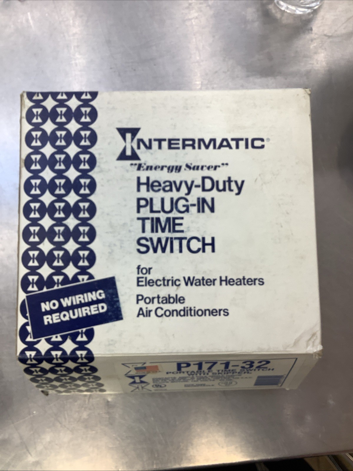 Intermatic P171-32 Heavy-Duty Plug-In Portable Time Switch, SPST, 20A, 125V