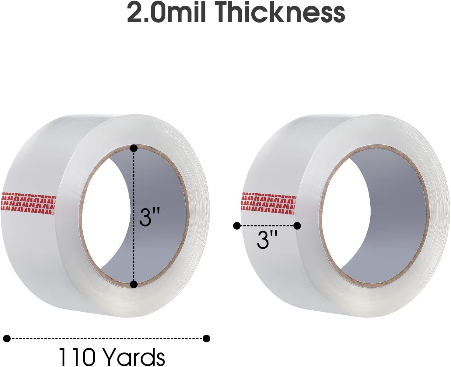 Clear Packing Tape 3 Inch Waterproof Packaging Tape for Shipping Moving Sealing