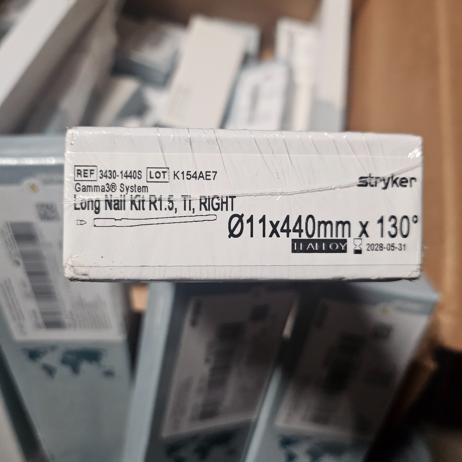 Stryker Trauma GmbH Long Nail Kit R1.5,Ti Right 3430-1440S EXPIRES 2028-05-31