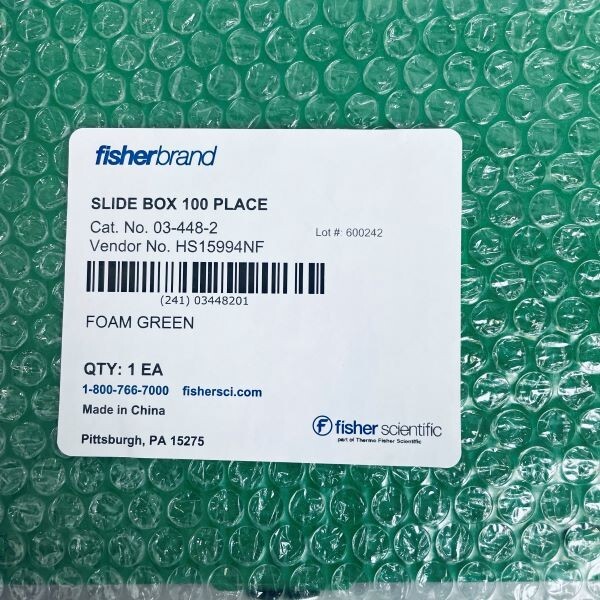 Fisherbrand Premium Microscope Slide Box Green Total of 10 Boxes