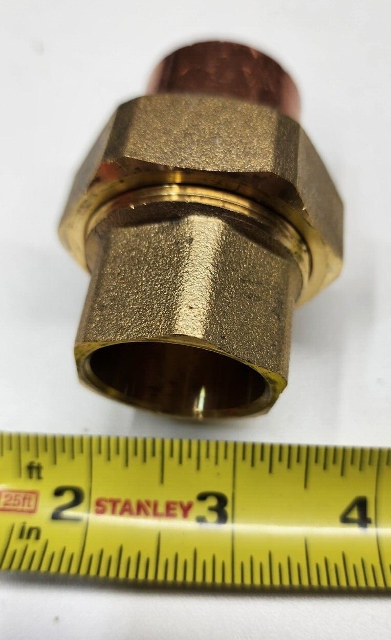 1″ Unbranded 733 Union Copper CxC C75504 Wrot/ACR Solder Joint Lead Free NeW