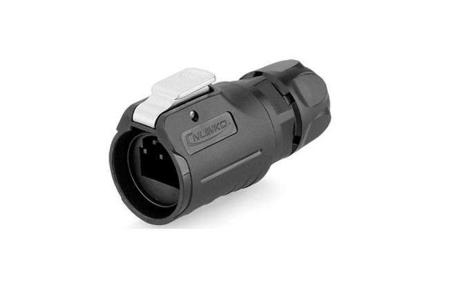 CNLINKO Circular Ethernet Industrial Connector RJ45 Male Plug Outdoor Waterproof