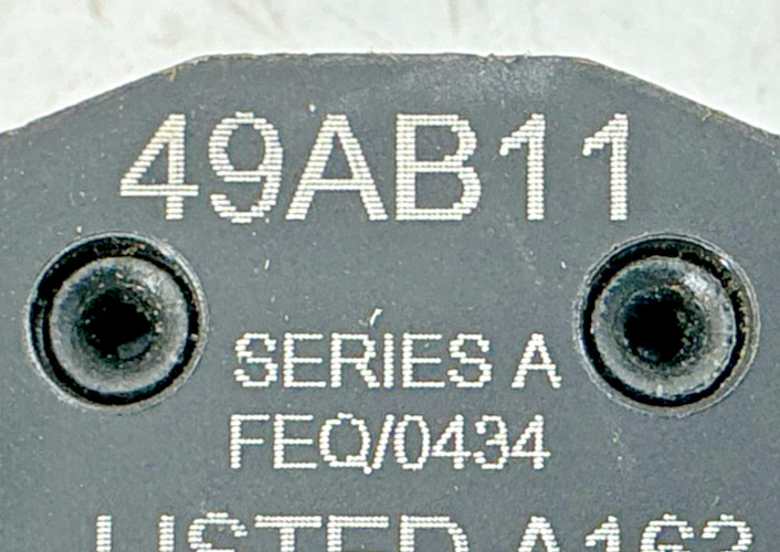 New Siemens 49AB11 Auxiliary Contact Assembly Actuator 1NO+1NC Size 00-4 -No Box
