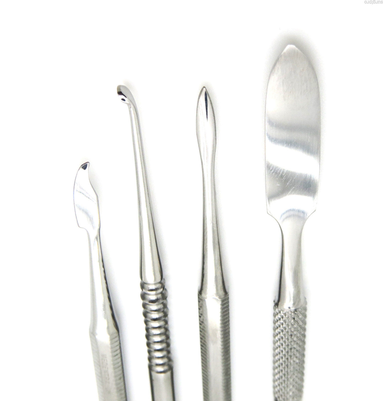 Set of 4 Dental Carving Spatulas – Wax Modeling Mixing Lecron Zahle Beale