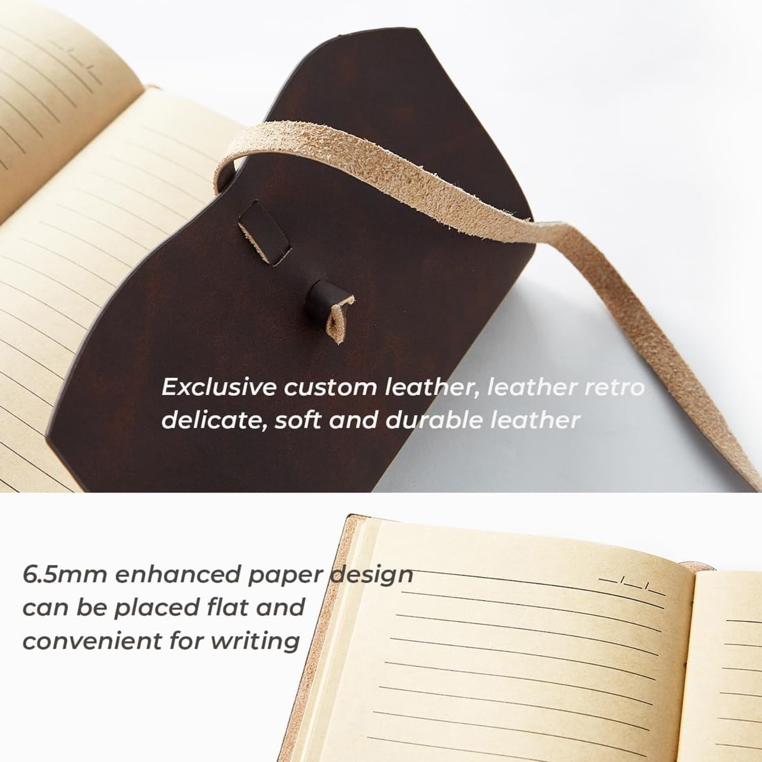 Leather Journal Notebook – Genuine Leather Journals for Writing 8×10 Inches, …
