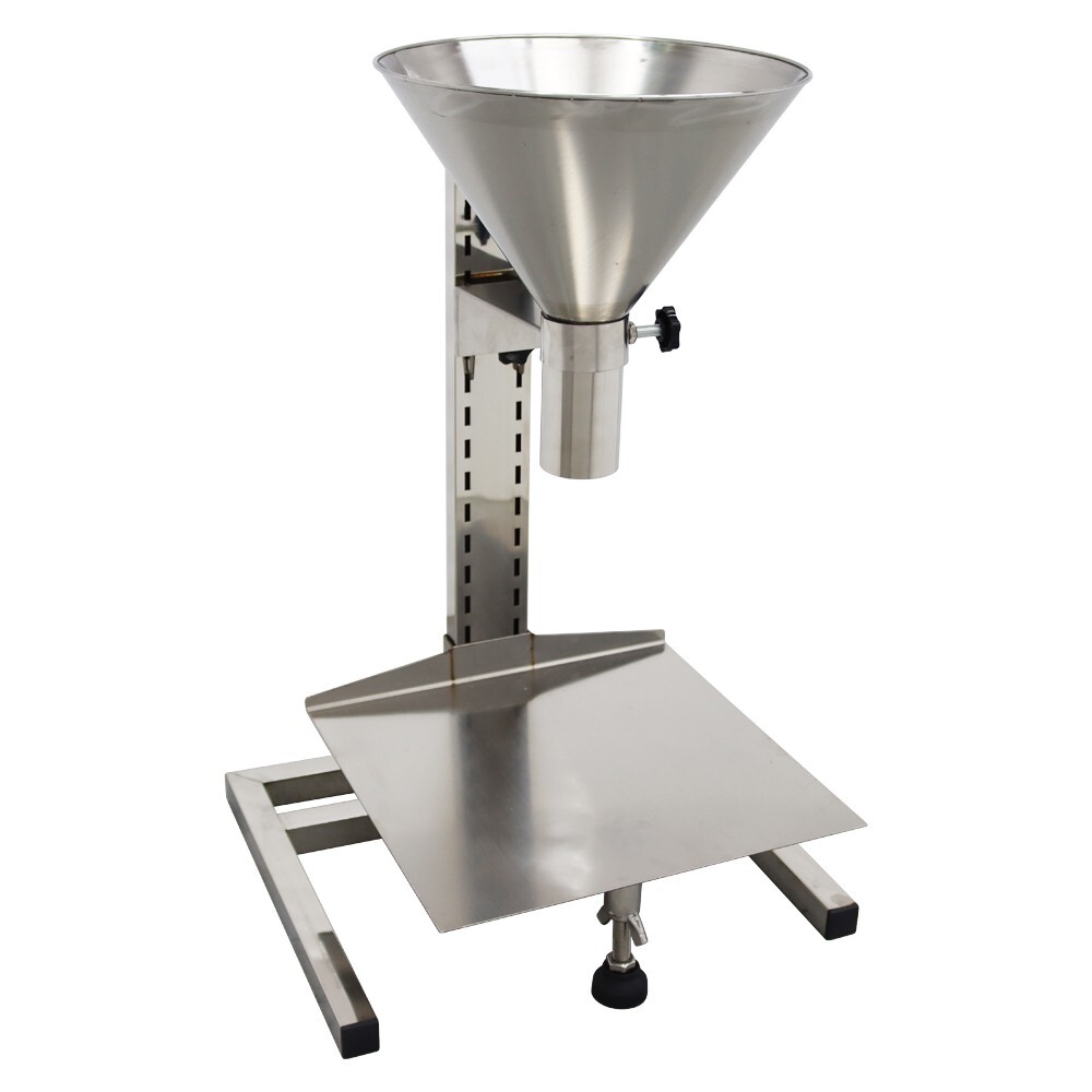 5cm Stainless Steel Manual Feeding Hopper with Support Stand Packaging Tool