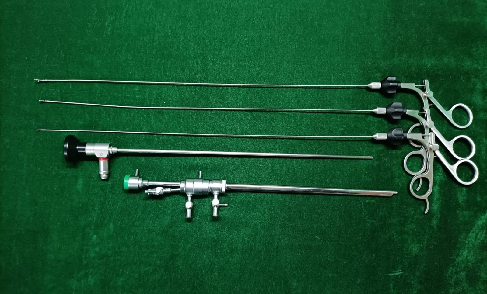Hysteroscopy Semi Rigid Froceps Set, Bettocchi Sheath 4mm & Cystoscope 30 Degree