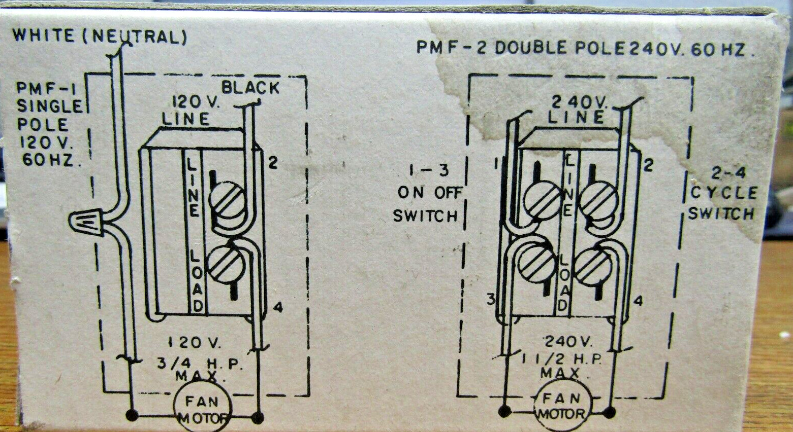 ✌NEW FEDERAL PACIFIC RELIANCE ELECTRIC LINE VOLTAGE FAN COOLING THERMOSTAT PMF-1