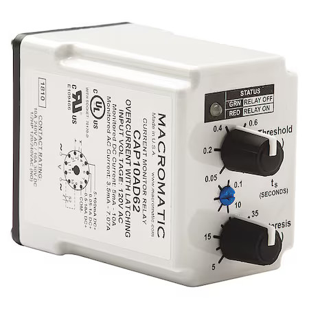 Macromatic Cap10ad62 Currentsensor Relay, 10A, 120Vac, 11Pins