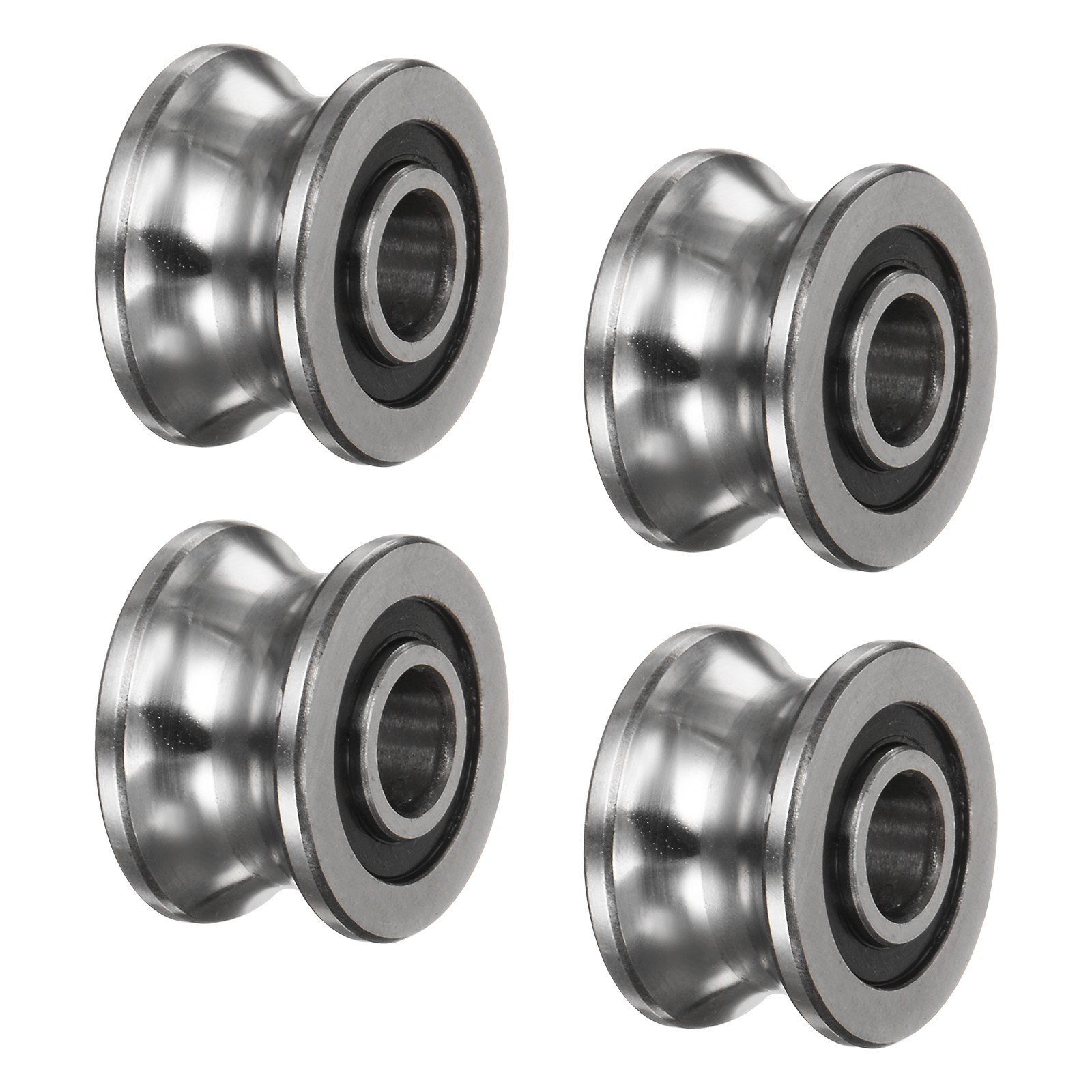 4pcs SG22 U Groove Track Guide Bearing 8×22.5×14.5mm Roller Wheel (GCr15) Steel