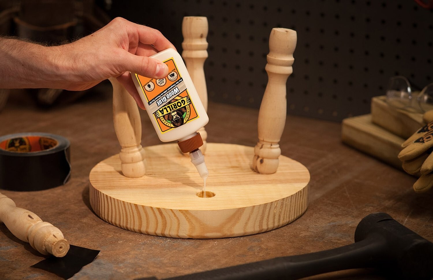 Gorilla Glue Natural Color Wood Glue, 8 Ounce Bottle