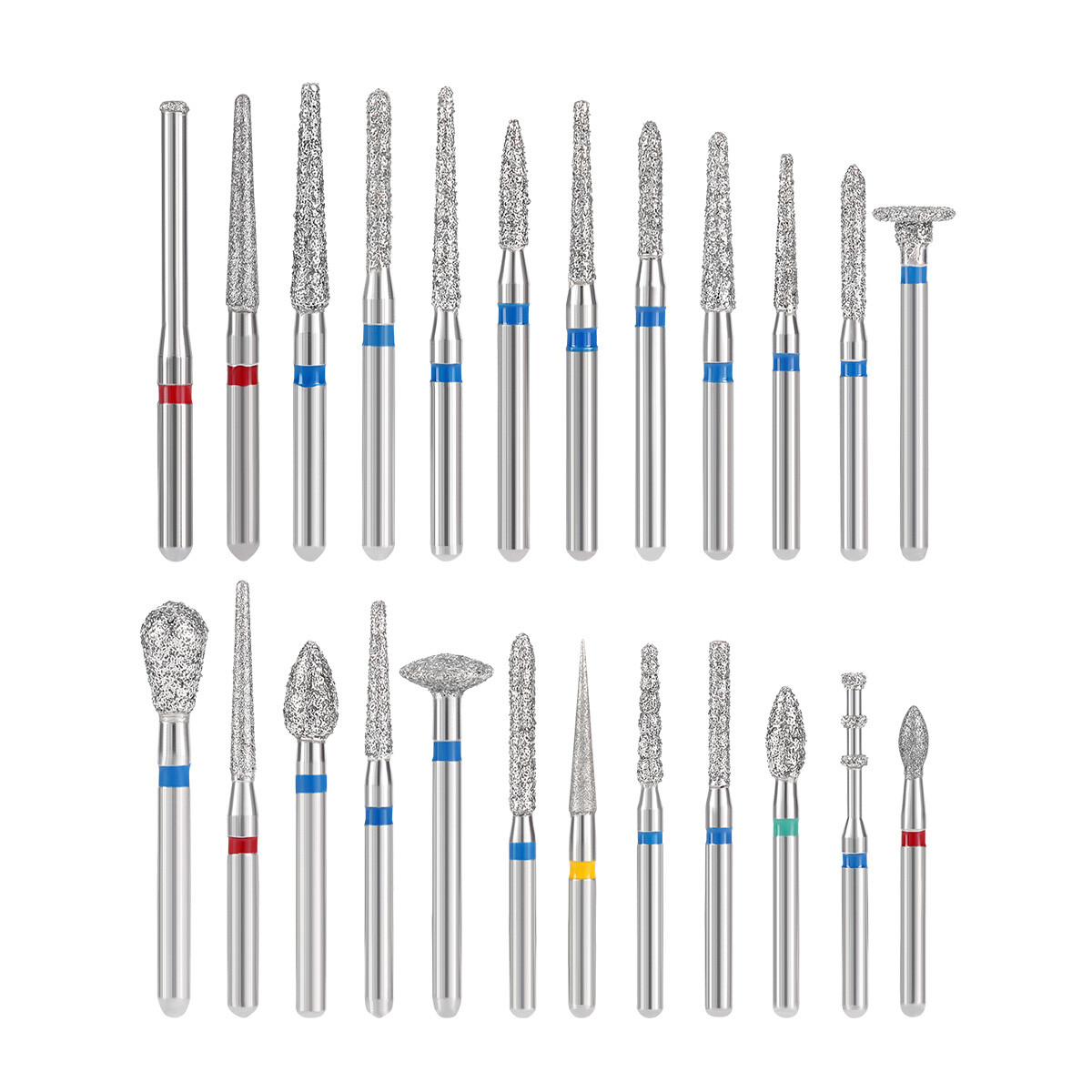 24pcs Dental FG Diamond Burs For High Speed Handpiece/ 24Holes Burs Drill Box
