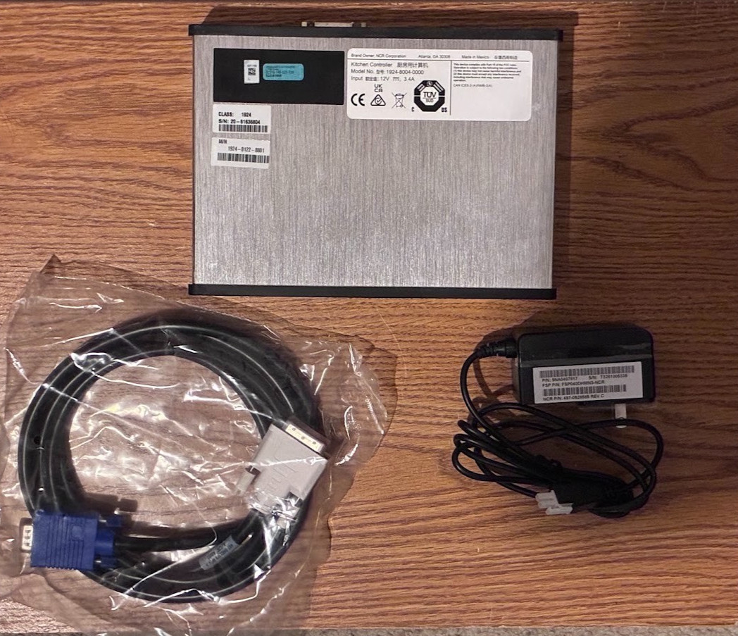 NCR 1924-0022-8801 Kitchen Controller, KC4,8GB, Win 10 OEM Power Supply Included