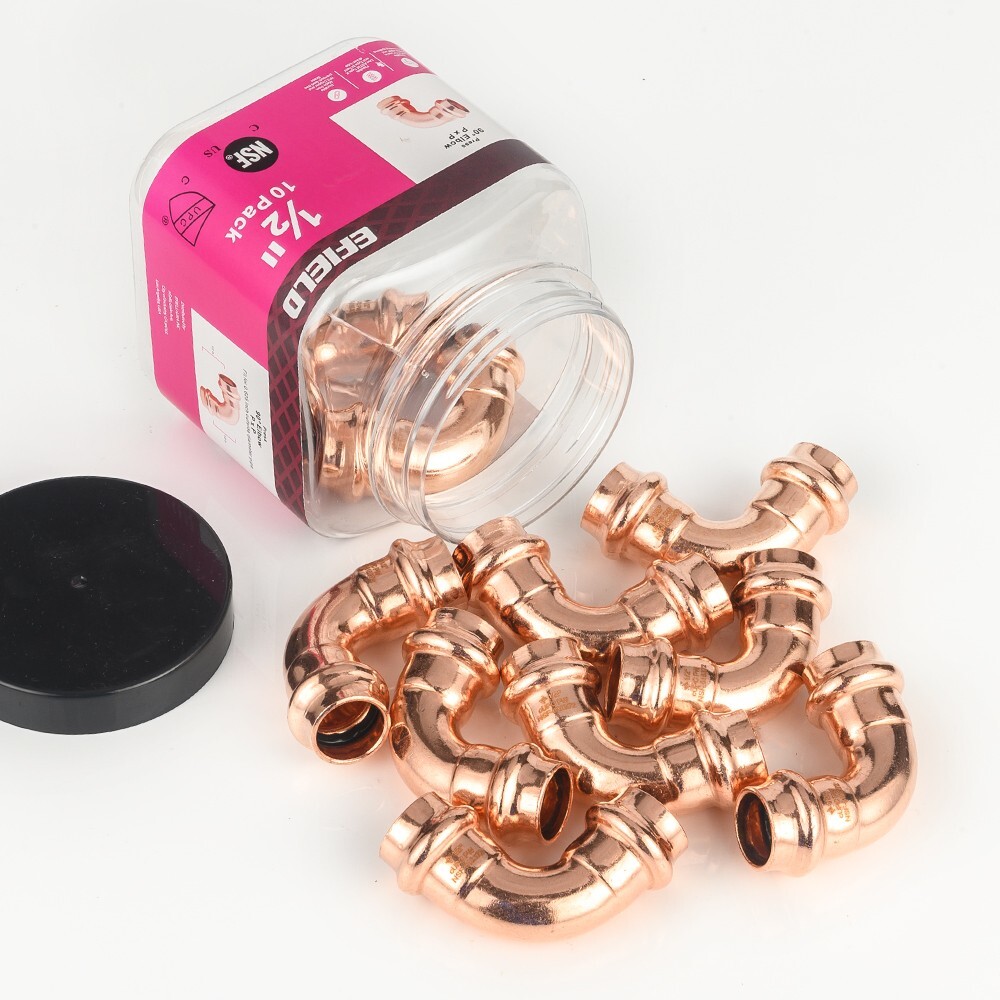 10 PCS EFIELD 1/2 » Press Fit 90 Degree Elbow, No Lead , Pro Pack