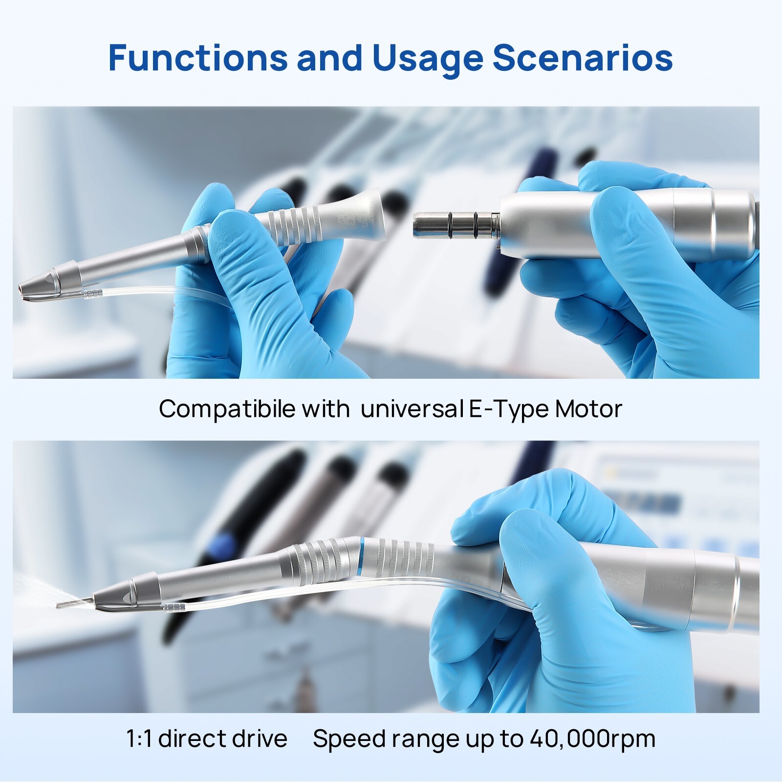 COXO Low Speed Handpiece Surgical Operation Dental 20°Straight Head 1:1 External