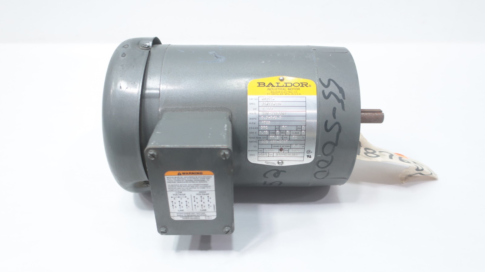 Baldor VM3554 Ac Motor 208-230v/460v-ac 1725rpm 1-1/2hp 3ph 56c