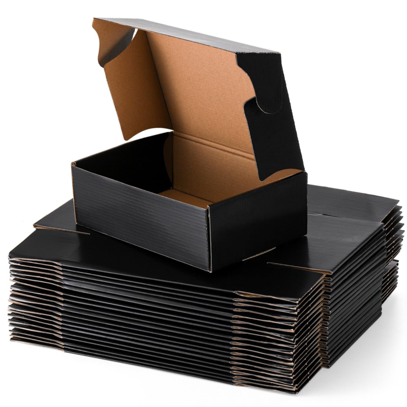 Dicunoy 30 Pack CardBoard Boxes, 9 x 6 x 3 Inches 9 x 6 x 3 Inches, black