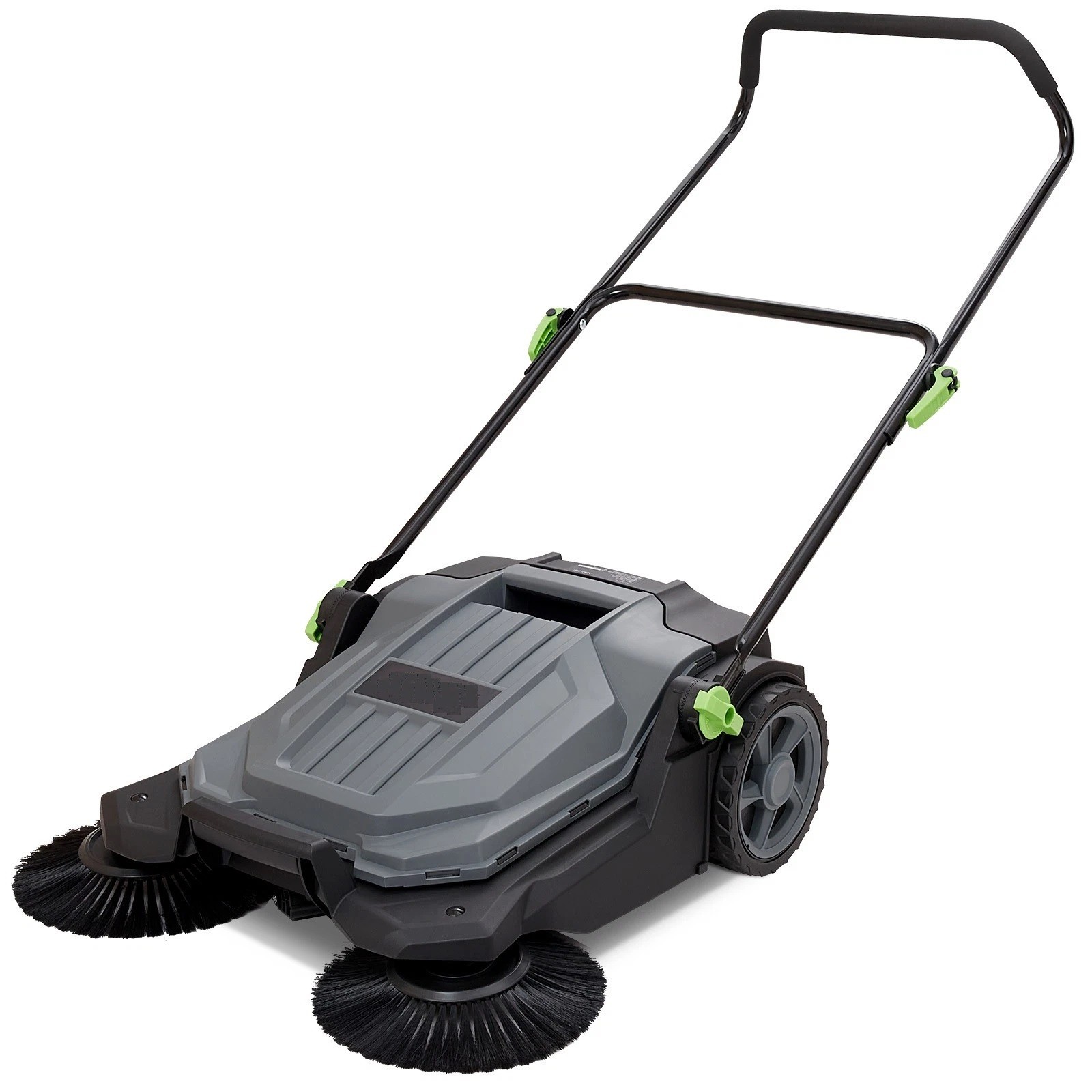 Walk-behind Hand Push Floor Sweeper 25.6″ Width 5 Gallon Waste Container