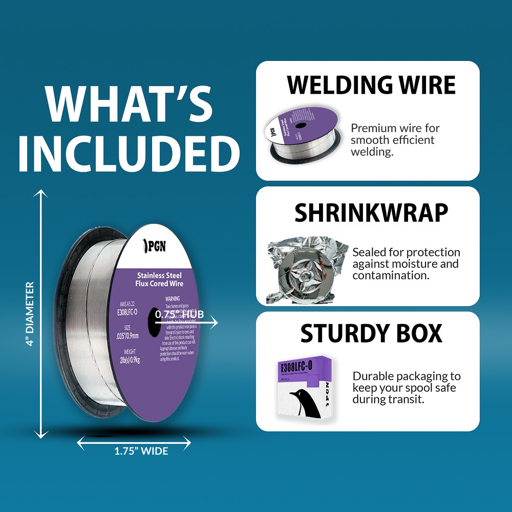 PGN ER308L .035″ – 2-Lb – MIG Stainless Steel Welding Wire