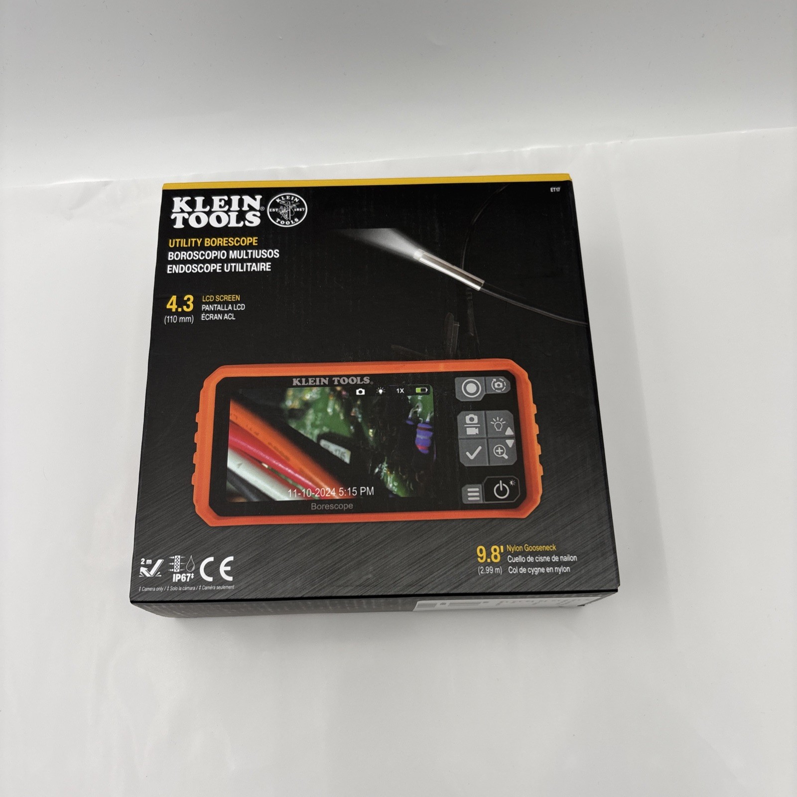 Klein Tools Utility Borescope Inspection Camera – Orange -NEW Free Shipping