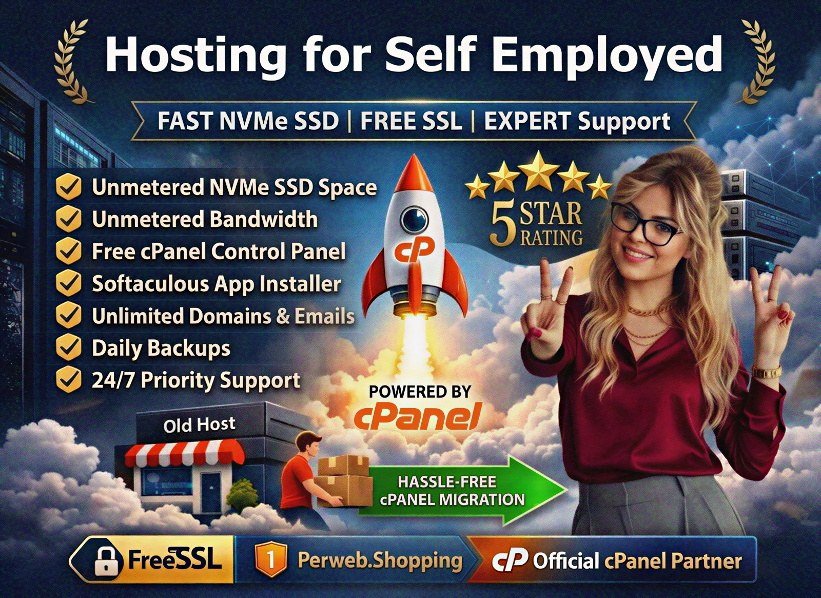 Hosting for Self Employed – 🚀 Unlimited SSD + SSL + 24/7 Expert Help $14.99/Yr
