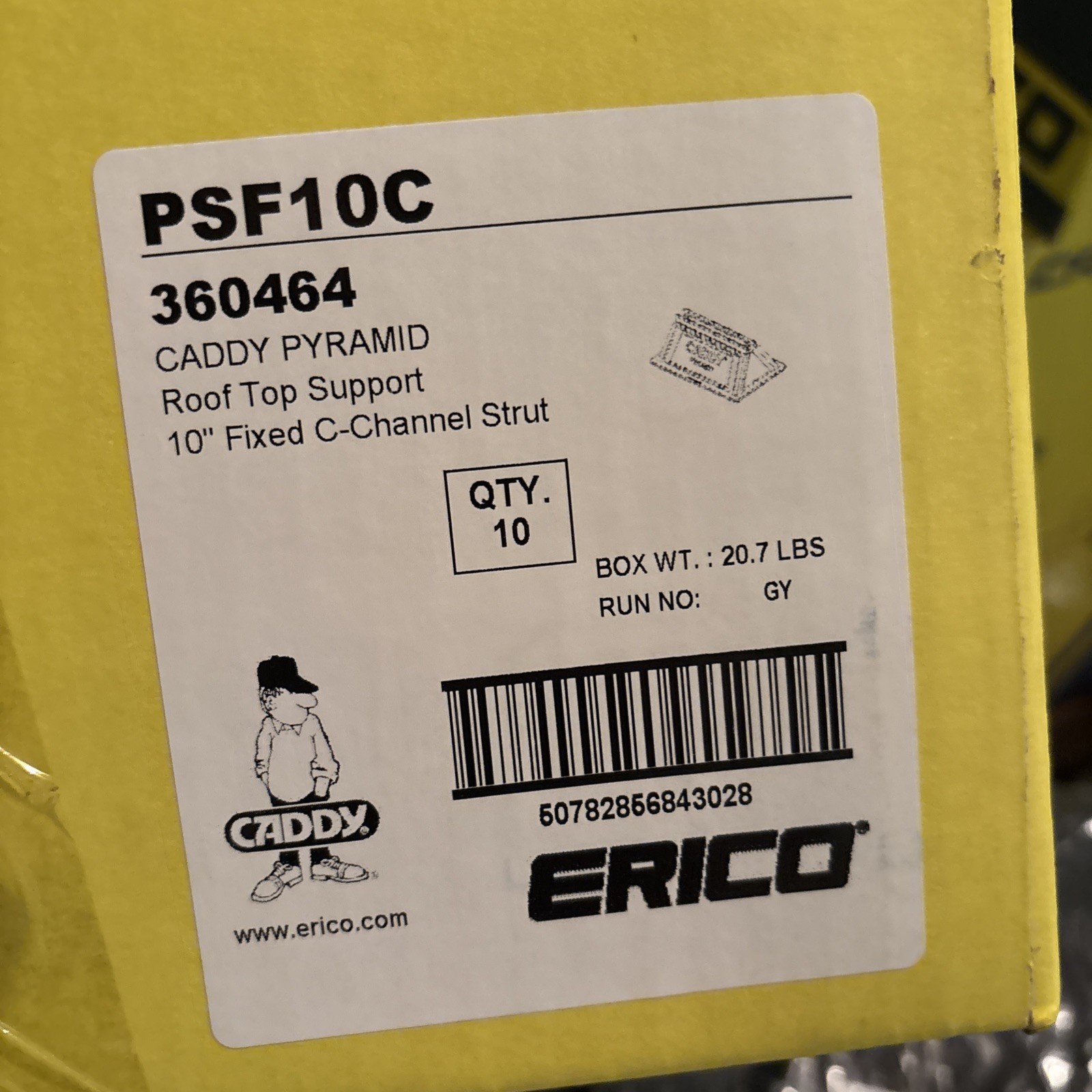 box of 10 – PSF10C caddy rooftop support, free shipping NEW