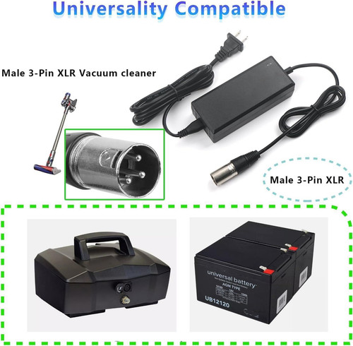 29.4V2A 3 pin XLR Charger Replacement for Lithium Battery Charging and…