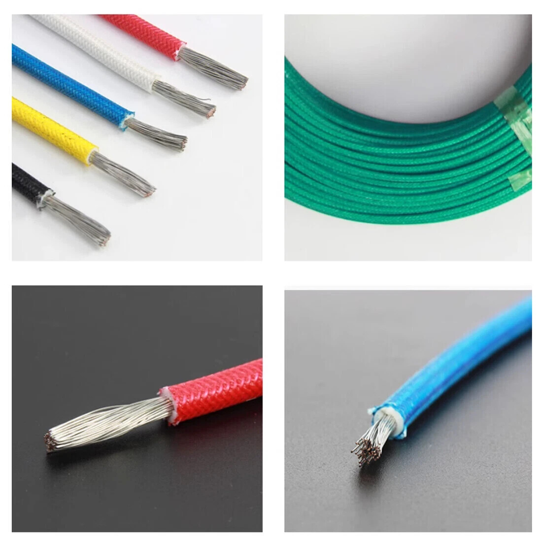 Heat Resistant Fibreglass Wire 0.3mm²-6mm² Appliance Cable High Temp Spares