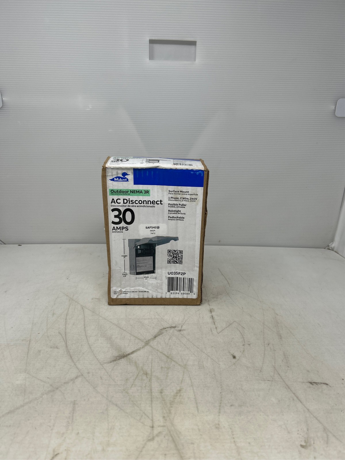 Midwest Electric Products 30-Amp 120/240-Volt Fused AC Disconnect (U035F2P)